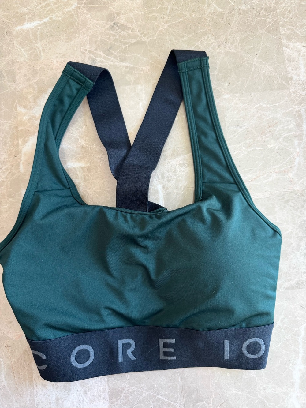 Core 10 Dark Emerald Green Medium Support Sports Bra - Size Small